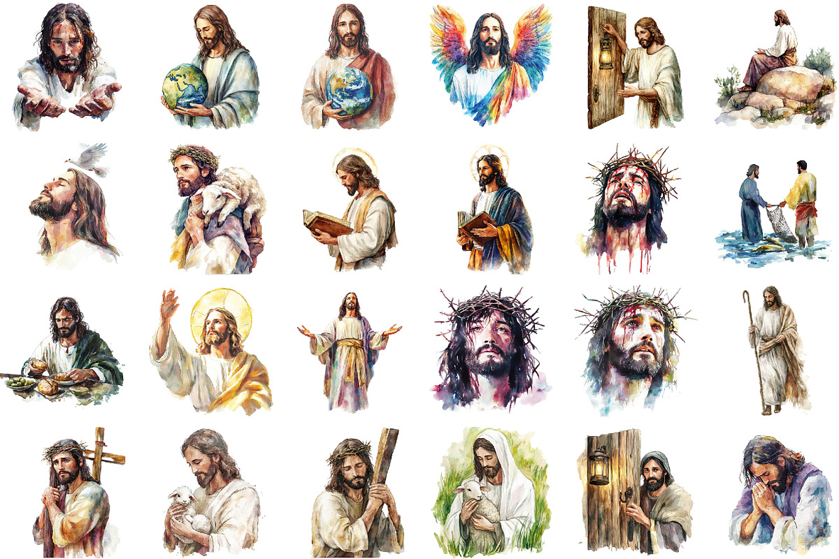 Jesus Christ Clipart PNG, an Illustration by Sublimation Artist (Photo 2 of 6)