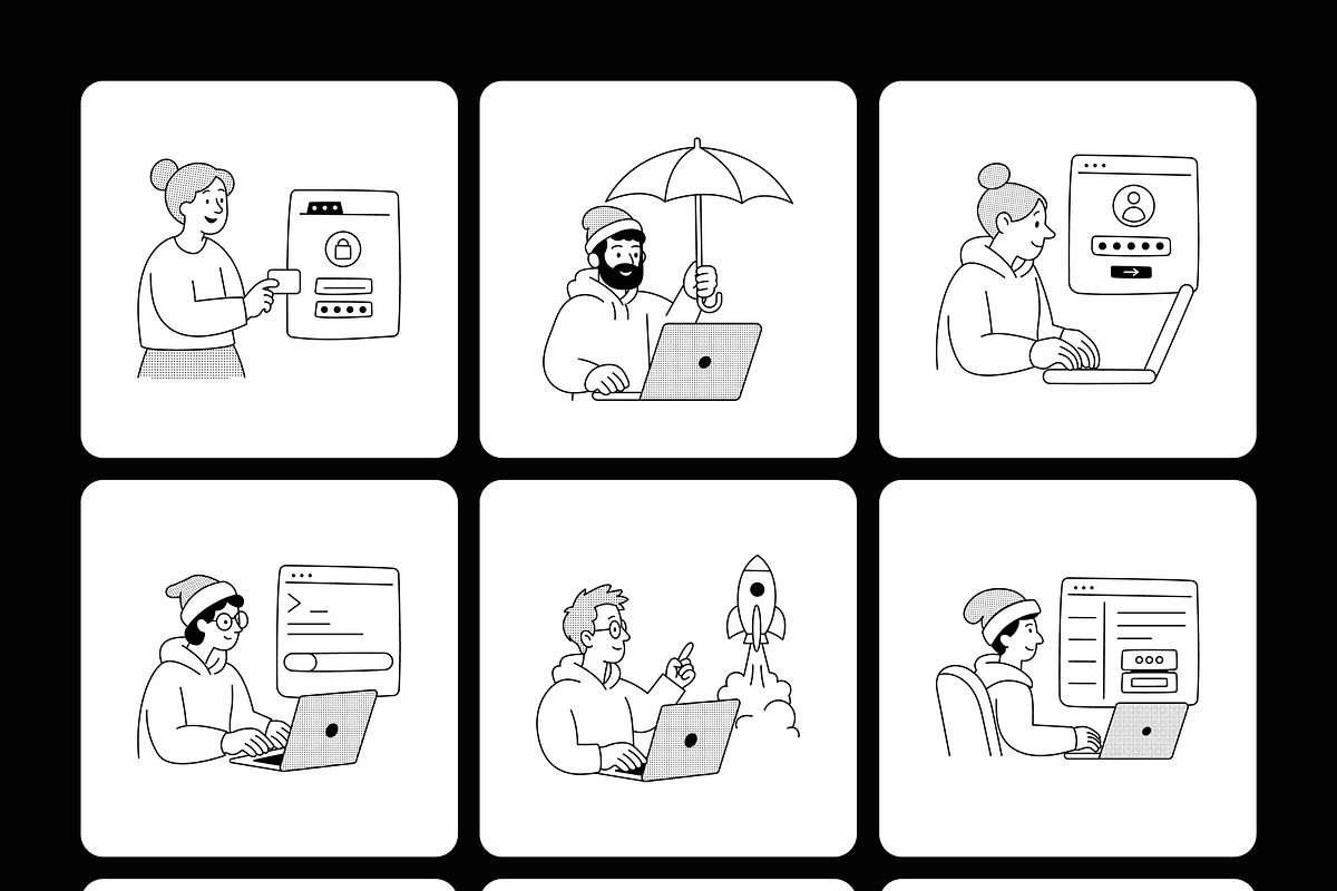60 Web Development Illustrations, a Technology Illustration by Prosymbols (Photo 10 of 11)