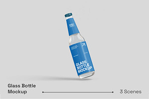 Glass Bottle Mockup, a Packaging Mockup by renderstockmarket