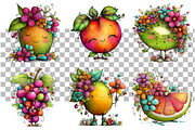 Whimsical Summer Fruit Clipart, a Seasonal Illustration by Daily.Designs (Thumbnail 3 of 5)