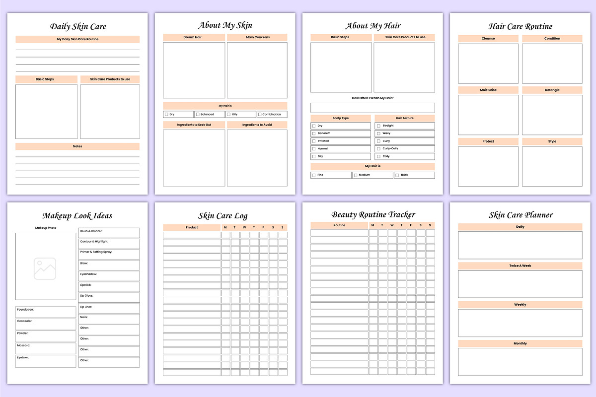 2026 Skin Care Routine Canva Kdp, a Stationery Template by Mustafiz (Photo 3 of 5)