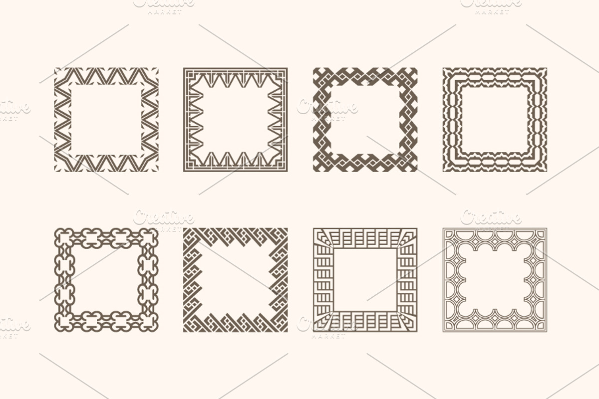 Ornamental Square Frames Vol 1, a Decorative Illustration by Rasagama Studio (Photo 2 of 4)