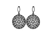 Teardrop Filigree Earrings SVG, an Object Graphic by jahid234 (Thumbnail 10 of 13)