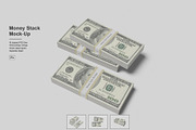 Money Stack Mockups, a Print Template by Pexelcorner (Thumbnail 1 of 5)