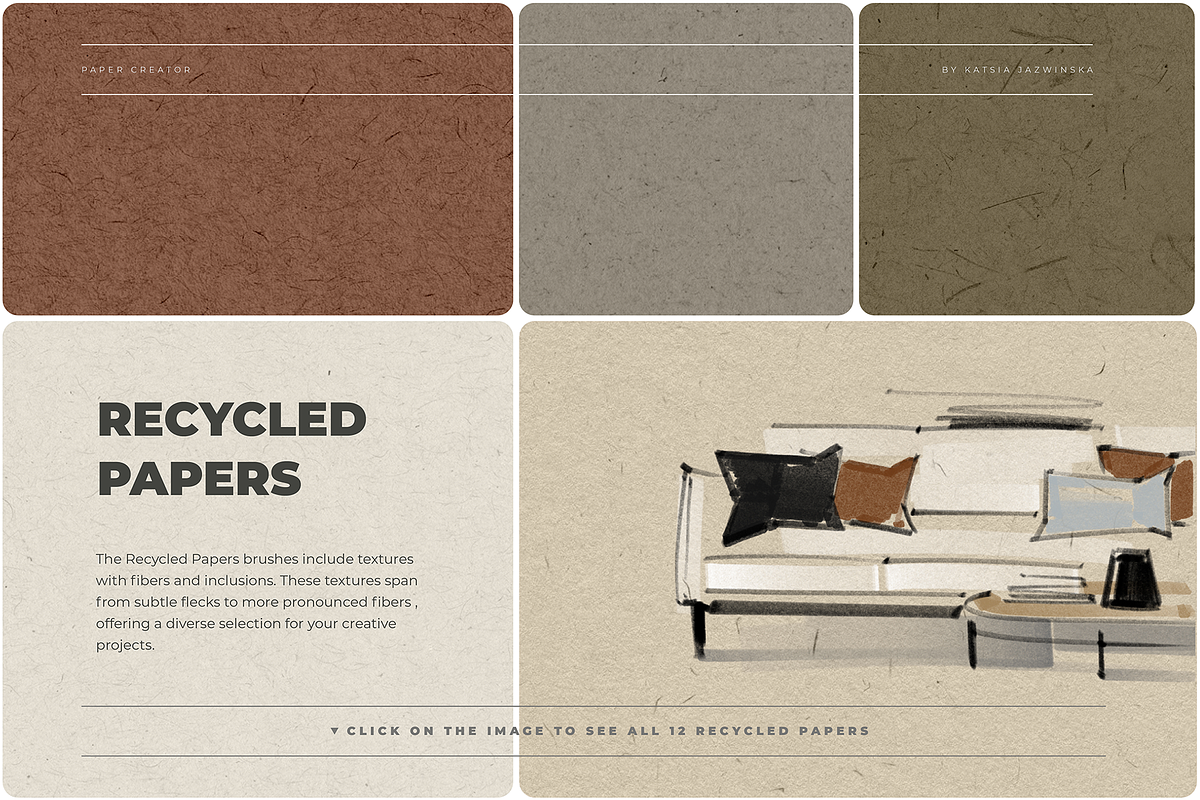 Paper Texture Procreate Brush Bundle, a Brush Add-On by Katsia Liat (Jazwinska) (Photo 8 of 12)