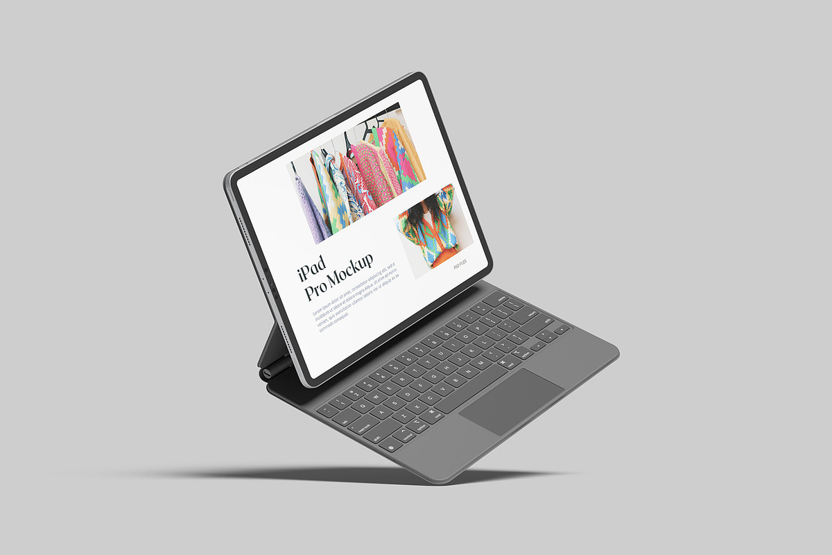 iPad Pro With Keyboard Mockup, an iPad Mockup by Graphiculon (Photo 9 of 11)
