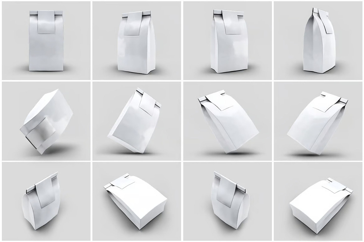 Paper Bag Mock-Up, a Packaging Mockup by DesignRushMarket (Photo 2 of 8)