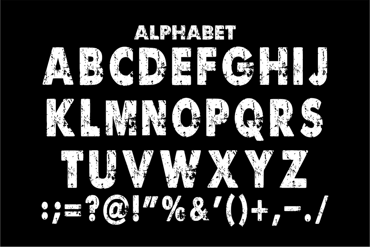 Vintage Grunge - Distressed Font, a Sans Serif Font by KiddoGlyphs Studio (Photo 6 of 6)