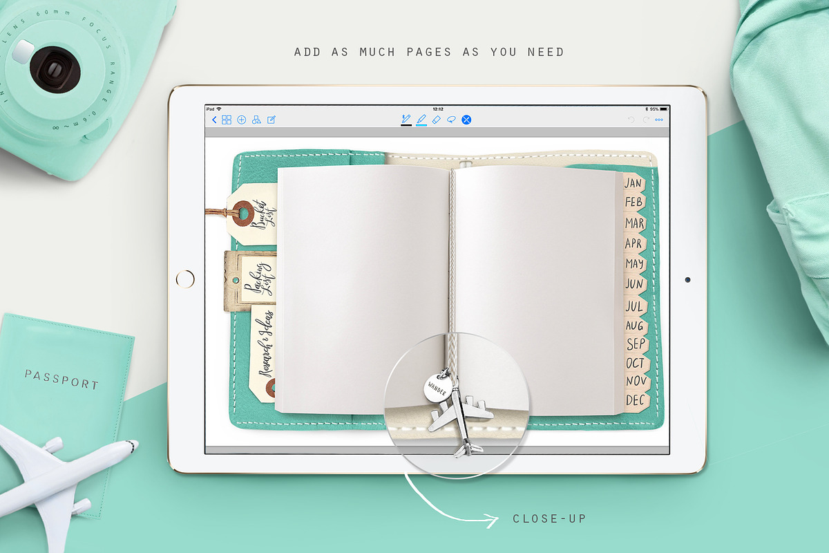 Digital travel journal, a Stationery Template by Kate Snitser (Photo 4 of 7)