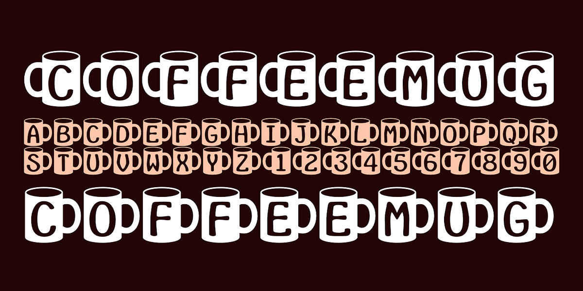 CoffeeMug, a Symbol Font by Ingrimayne Type (Photo 2 of 5)