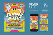 Orange Summer Music Fest Flyer Set, a Flyer Template by graphicook (Thumbnail 1 of 3)