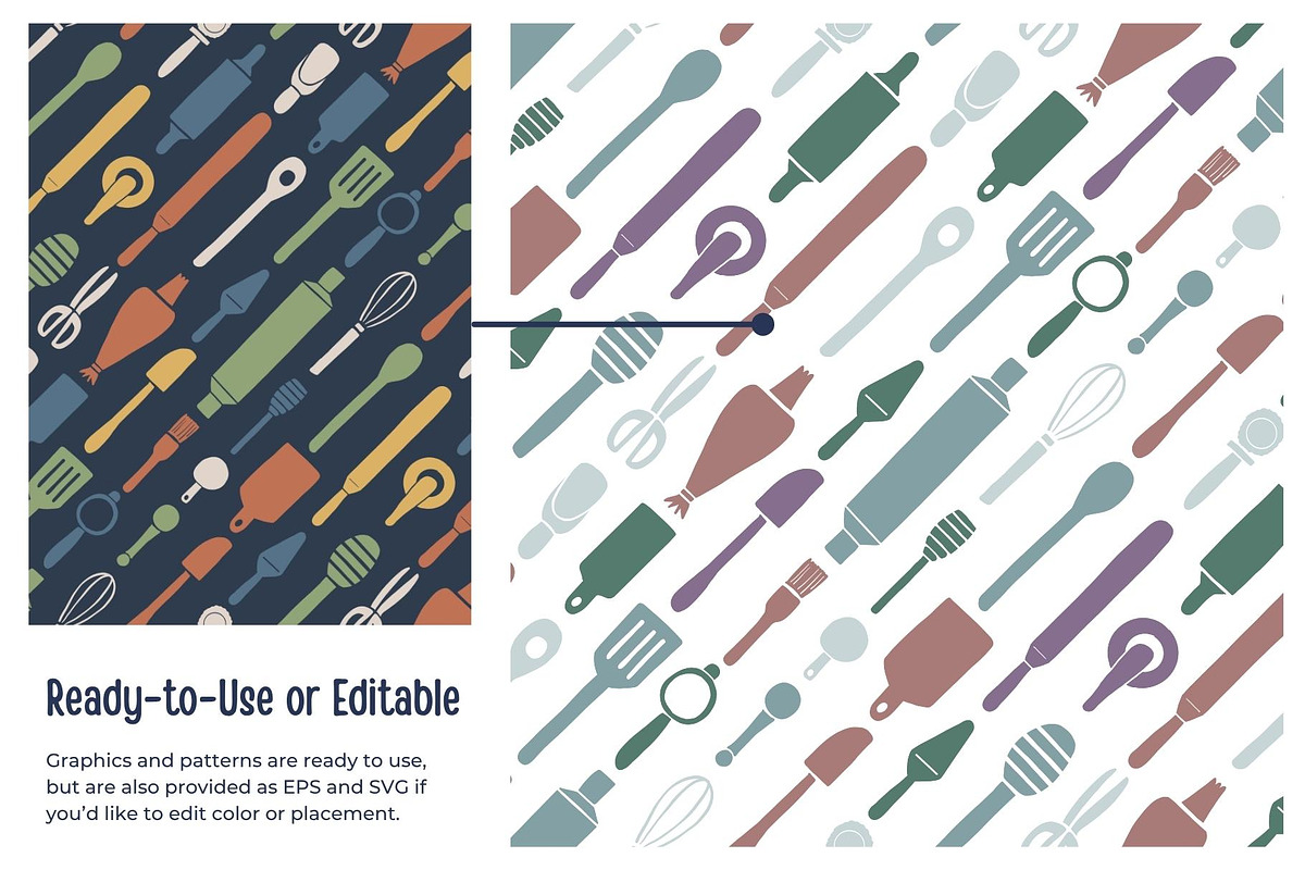 Bakery Seamless Patterns & Graphics, a Pattern Graphic by Fern & Quill (Photo 10 of 11)