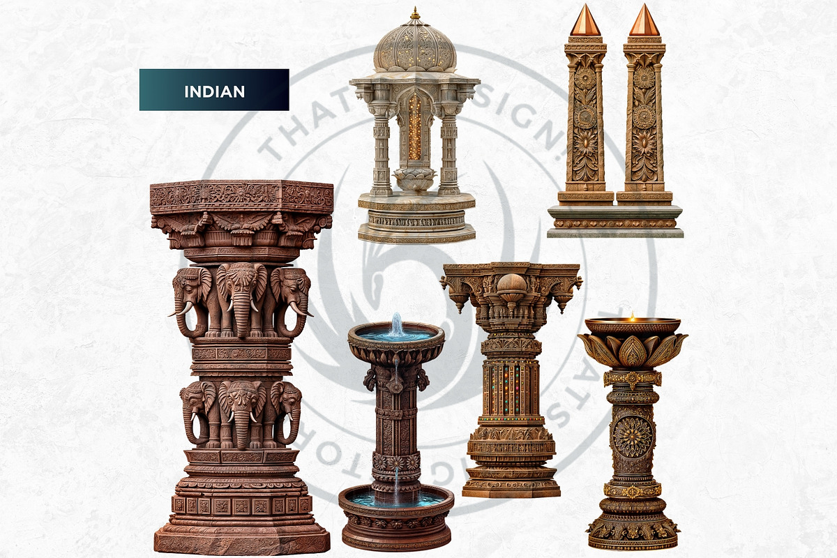 Fantasy Pillars & Monoliths Clipart, a Seasonal Illustration by ThatsDesignArt (Photo 8 of 10)