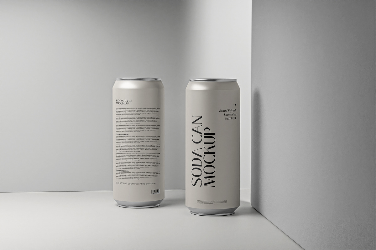 High Quality Soda Can Mockup Set, a Product Mockup by Graphic_world89 (Photo 3 of 5)