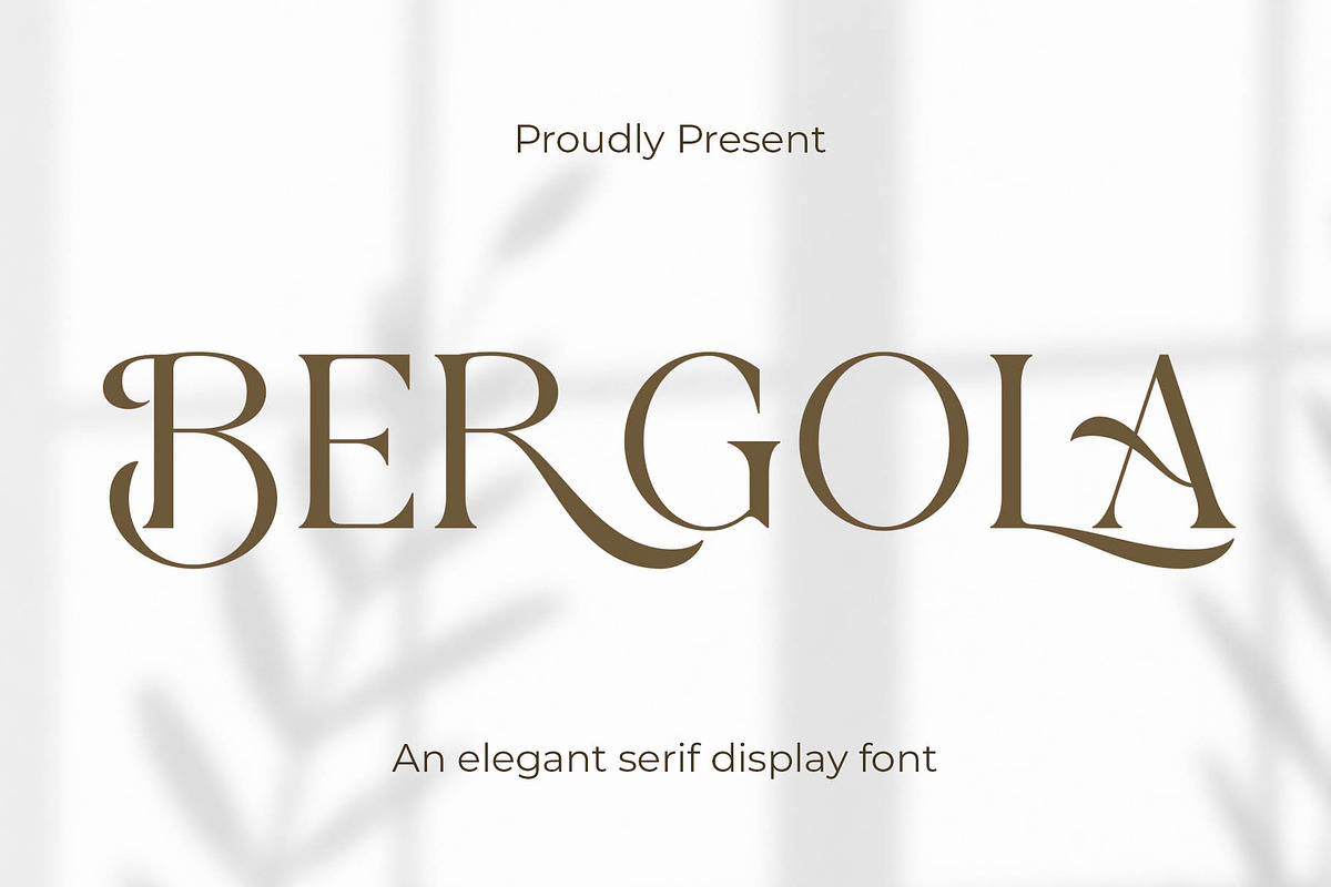 Bergola - Elegant Serif Display Font, a Serif Font by Muflieart (Photo 1 of 10)