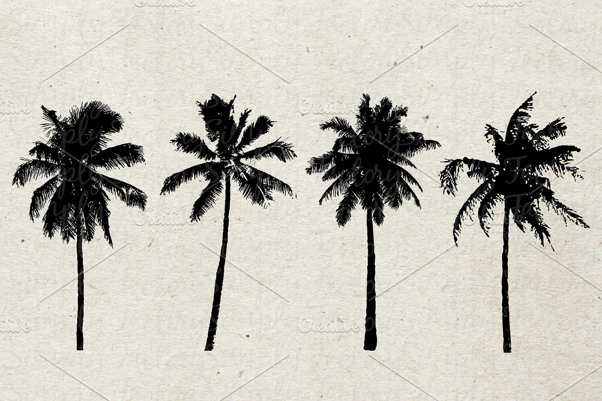 Coconut Tree Silhouette, an Illustration by Simply Factory