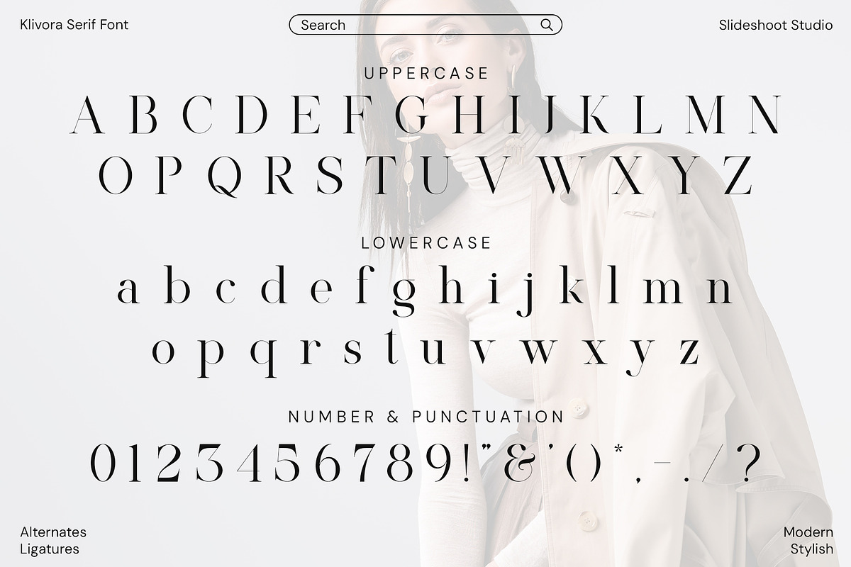 Klivora - Elegant Serif Font, a Serif Font by Idea Studio (Photo 14 of 14)
