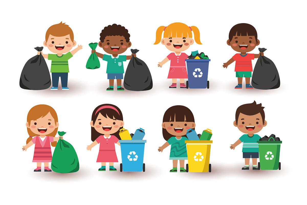 Cute Kids - Earth Day Activity, an Education Illustration by OtpirusGraphic (Photo 4 of 5)