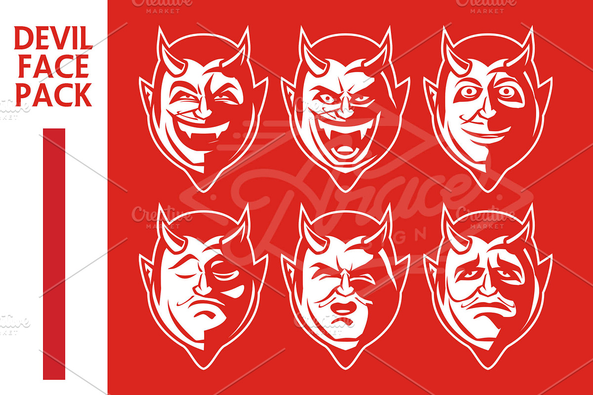 DEVIL FACE PACK, an Illustration by arace (Photo 3 of 3)