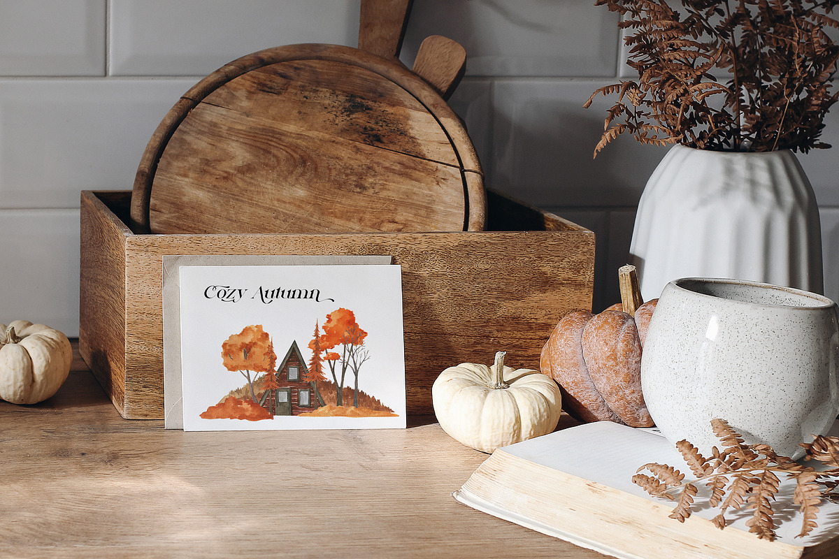 Cozy Autumn Watercolor, a Seasonal Illustration by LiChu Art (Photo 10 of 20)