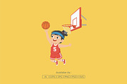 Kids Basketball Player Vector, a Person Illustration by Partikusi Design (Thumbnail 2 of 3)