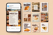 Bakery Instagram Template Canva, a Marketing Template by Anna Design Studio (Thumbnail 4 of 11)