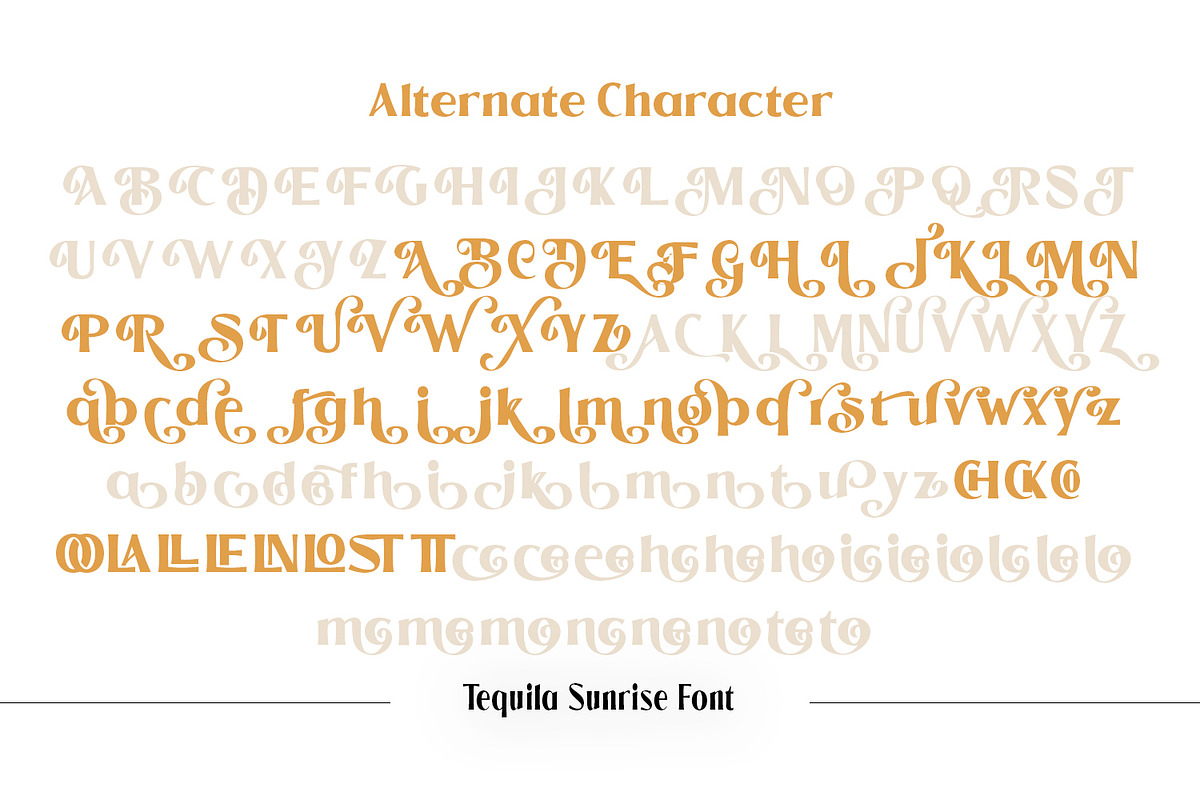 Tequila Sunrise, a Sans Serif Font by TypeClassHeroes (Photo 15 of 15)