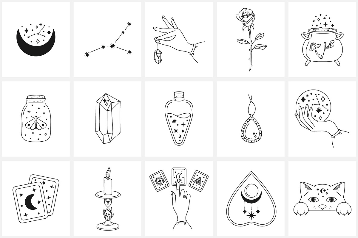 Magic Icon Set, an Outline Icon by NatalieArtShop (Photo 8 of 16)