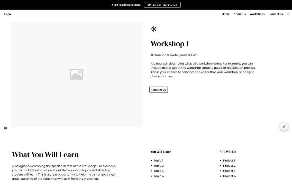Workshop / Google Site Wireframe, a Websites & App Template by Template Heaven (Photo 3 of 5)