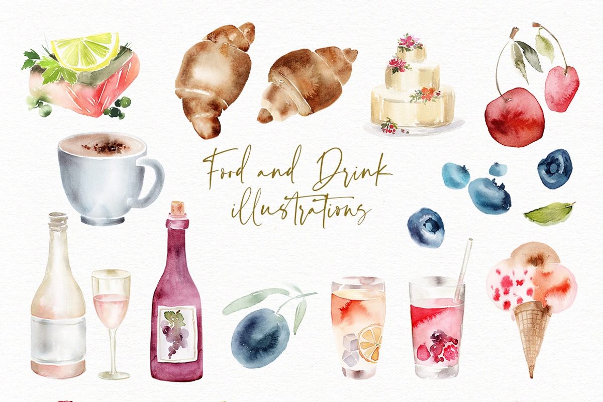Italian Summer Watercolor Bundle, an Illustration by Karma (Photo 8 of 37)