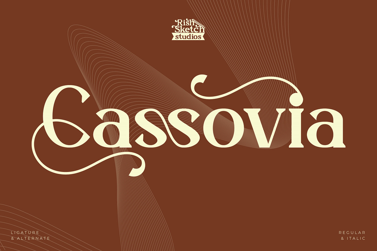 Cassovia - Modern Serif Font, a Serif Font by Rishsketch (Photo 1 of 15)