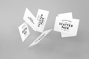 Scatter Business Cards Mockup