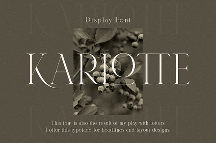 Karlotte - Elegant Serif Font, a Serif Font by Dora Typefoundry
