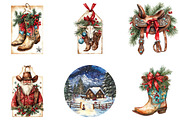 Western Christmas Clipart, a Seasonal Illustration by Designking (Thumbnail 4 of 4)