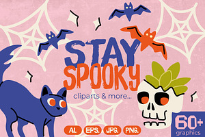 Spooky Cliparts, Stickers & Posters