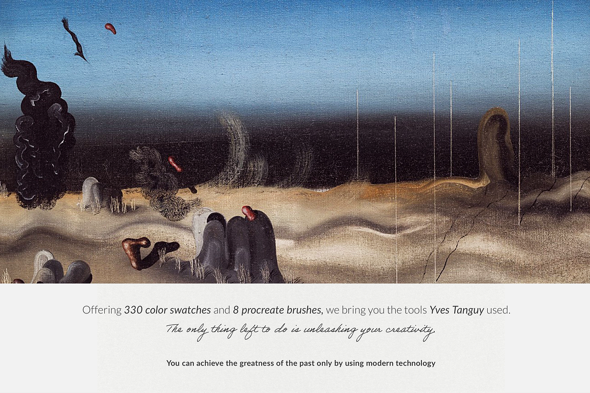 Yves Tanguy's Procreate Brushes, a Brush Add-On by Digi Life (Photo 2 of 13)