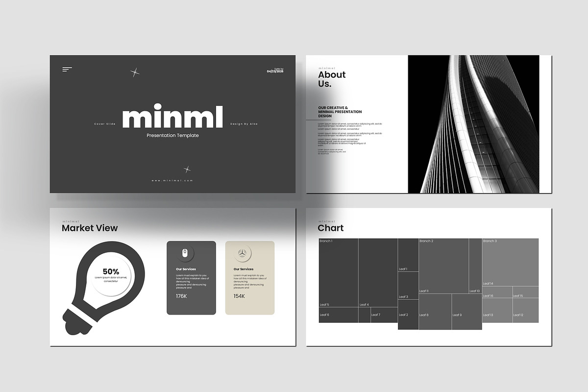 Minimal PowerPoint Template, a Presentation Template by Creative-Work (Photo 2 of 5)