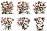 Teddy Bear Mother’s Day Clipart, an Illustration by CraftArtStudio (Thumbnail 6 of 6)
