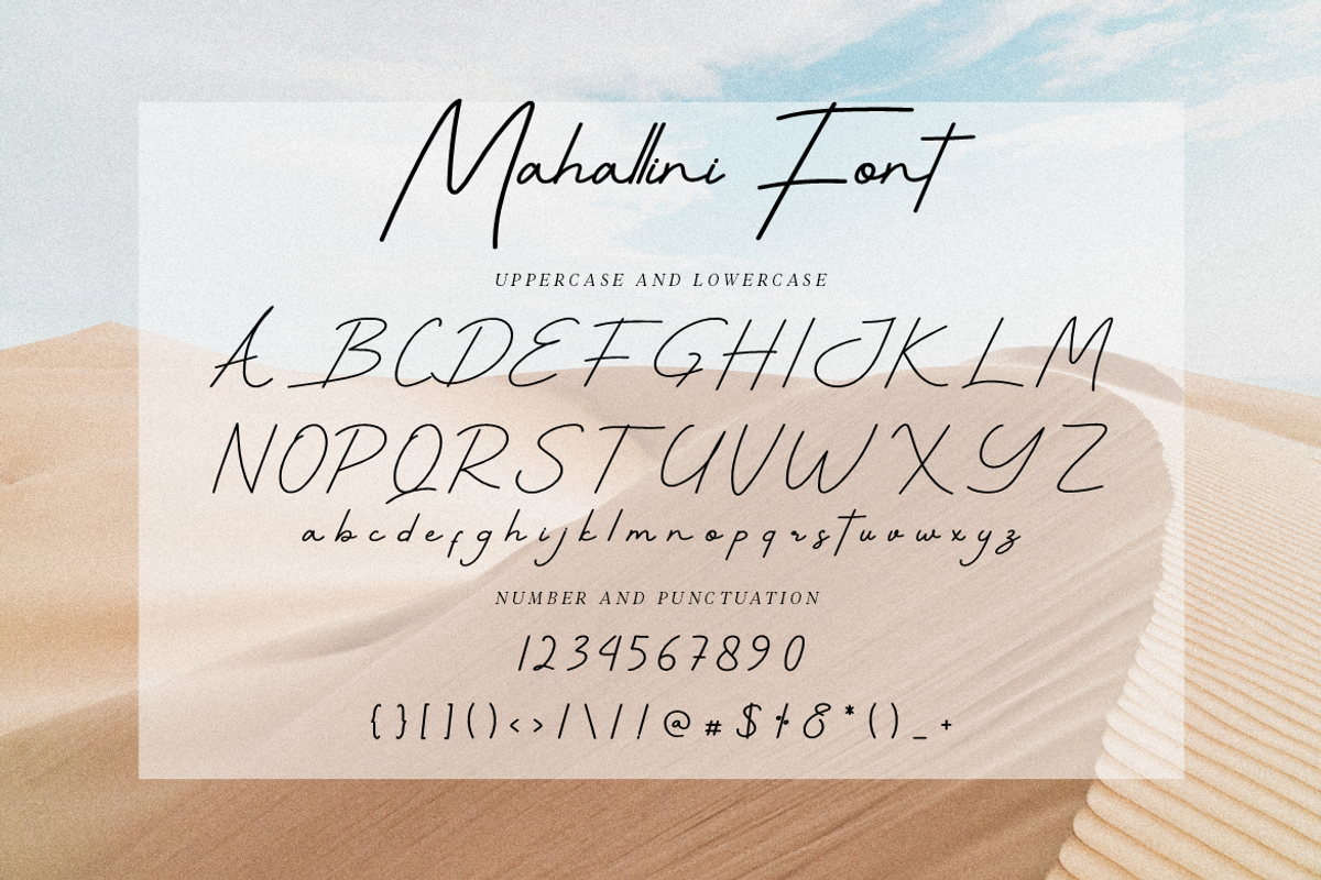 Mahallini Signature Monoline, a Script Font by Typegoals Studio (Photo 8 of 9)
