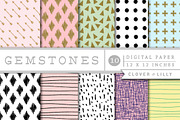 Gemstones Backgrounds, a Pattern Graphic by Clover & Lilly (Thumbnail 4 of 5)
