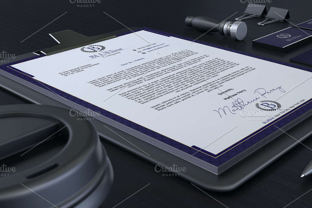 BLUEline Corporate Identity, a Stationery Template by Design by Mirko (Photo 3 of 5)