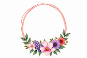 Pink Lavender Floral Wreath Bundle, an Illustration by BIPLOB EXPERT (Thumbnail 7 of 14)