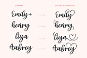 Carley - Lovely heart Script Font, a Script Font by Jozoor (Thumbnail 2 of 10)