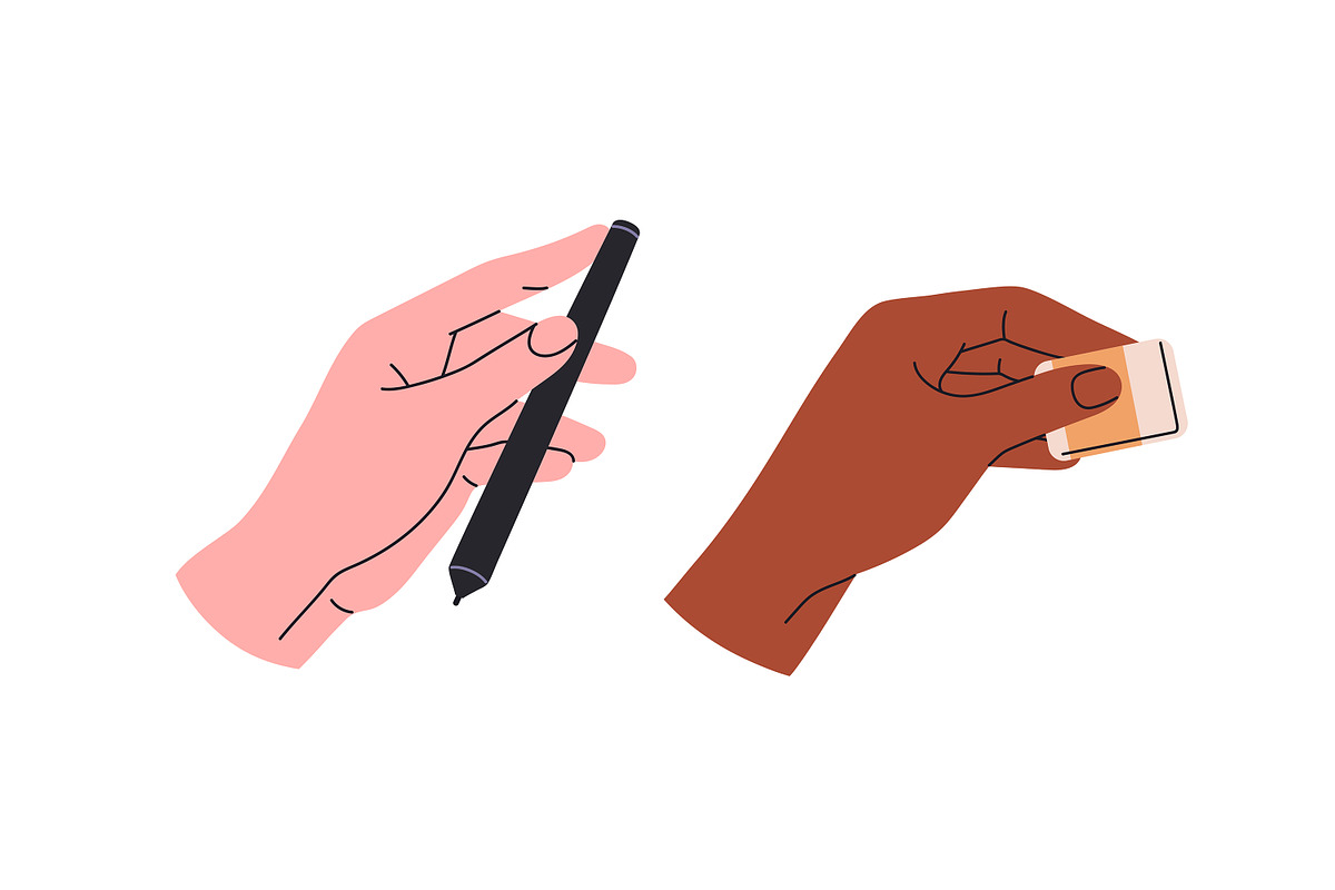 Artist, painter hands with art tools, a Person Illustration by PaperTrident (Photo 5 of 8)