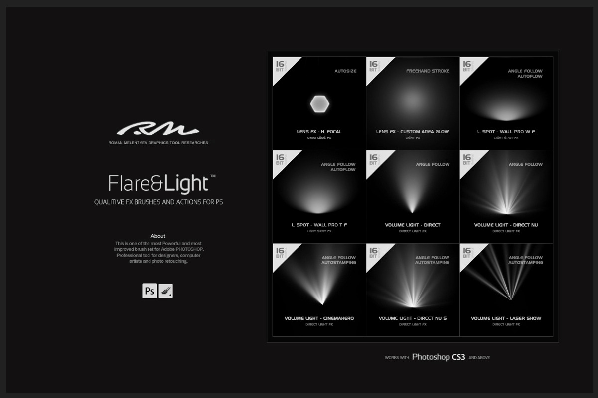 RM Flare & Light (PS brushes), a Brush Add-On by R M (Photo 7 of 7)
