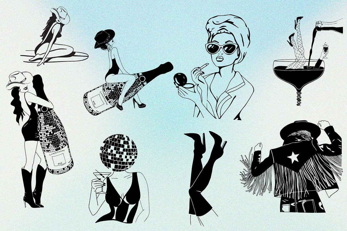 Disco Cowgirl Illustrations, an Illustration by Honey Island Studio (Photo 7 of 7)