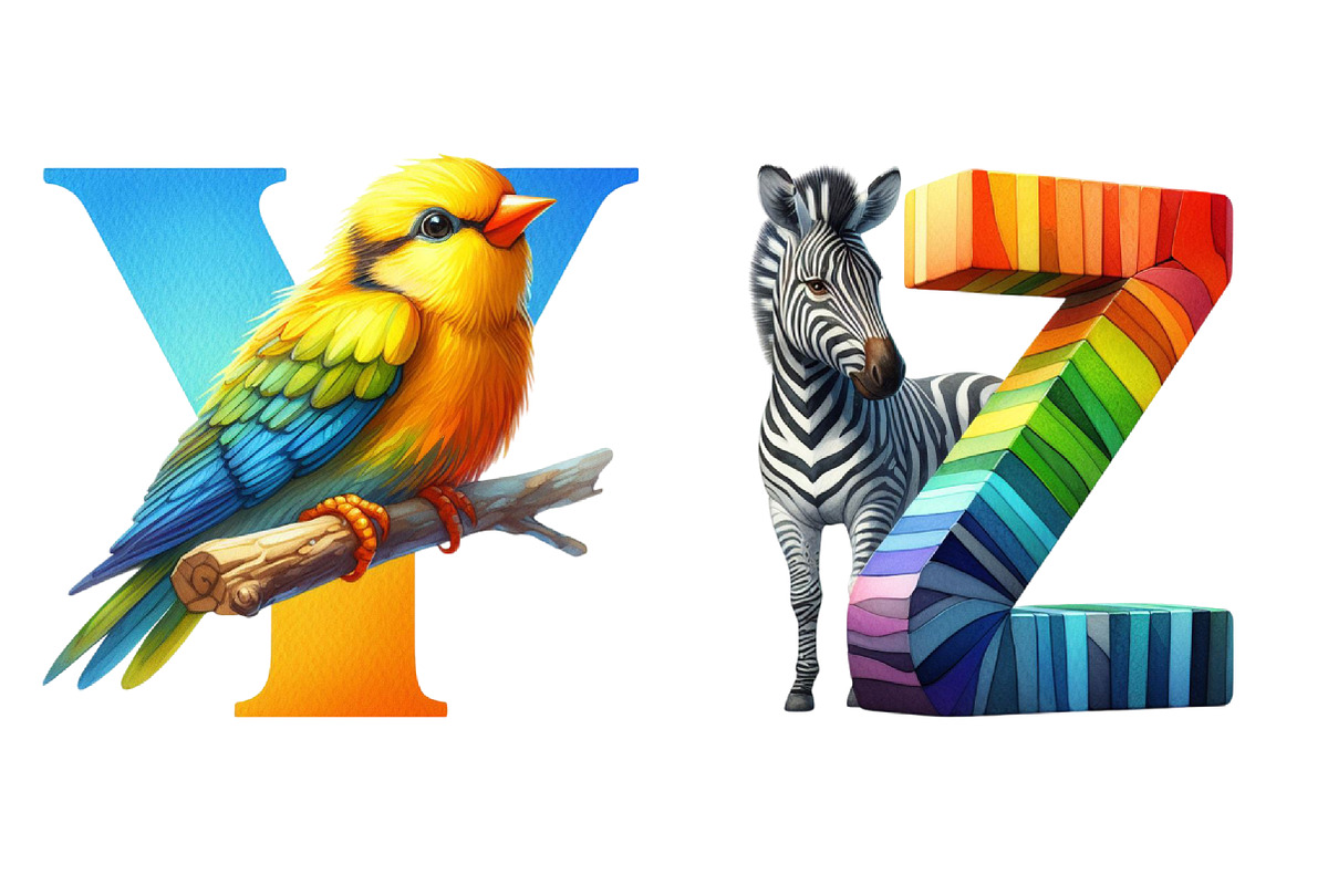 Watercolor Animal Alphabet Clipart, an Illustration by CraftArtStudio (Photo 6 of 6)