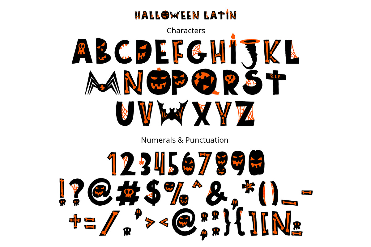 Halloween color font, a Font by Malena (Photo 2 of 8)