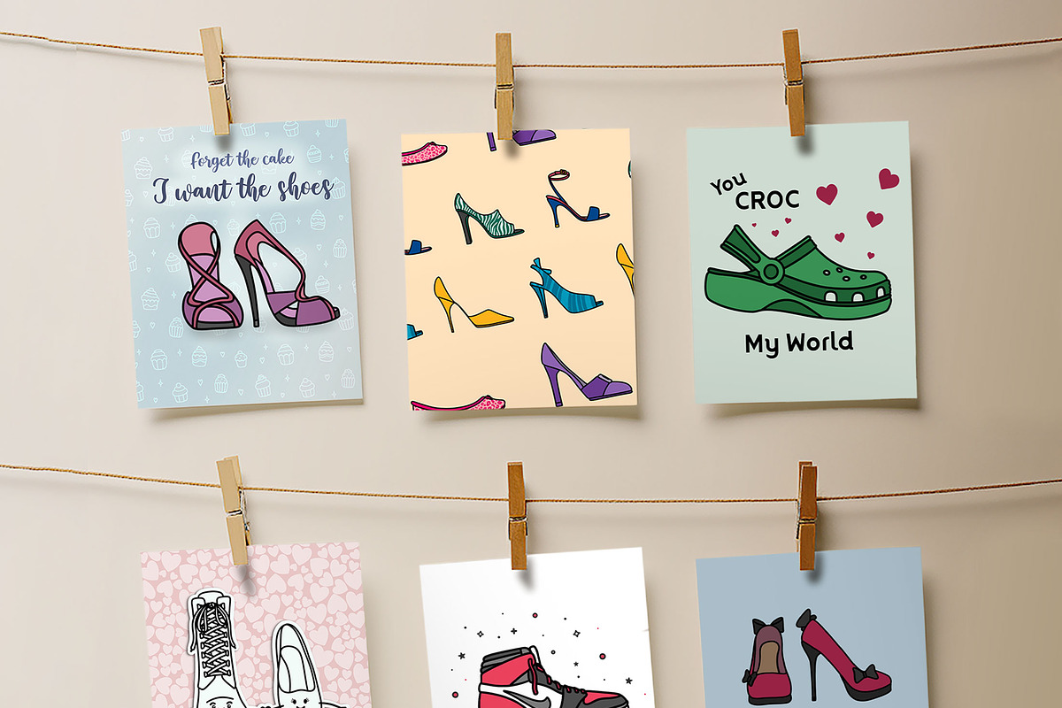100+ Shoe Stamps for Procreate, a Brush Add-On by SketchQueen (Photo 4 of 5)