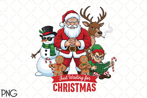 Funny Christmas PNG-Merry Christmas, an Illustration by Black Bird Studio